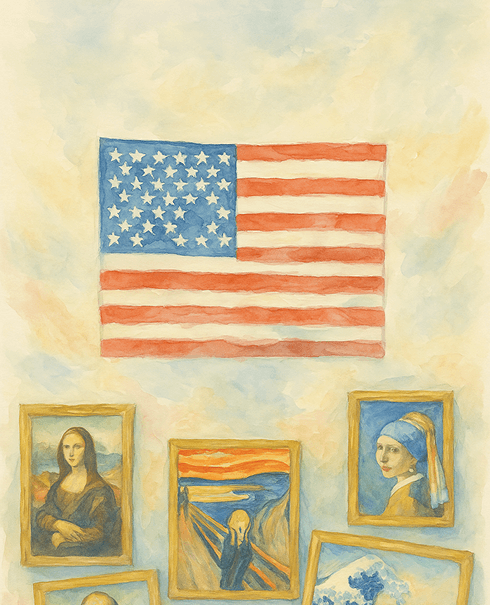 American flag themed image